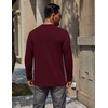 image:imageCOOFANDY Mens Long Sleeve TShirt Cotton Blend T Shirts Casual Crew Neck Basic Tee Soft Classic Regular Fit TshirtsBurgundy