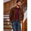 image:imageCOOFANDY Mens Long Sleeve TShirt Cotton Blend T Shirts Casual Crew Neck Basic Tee Soft Classic Regular Fit TshirtsBurgundy