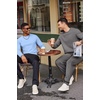 image:imageCOOFANDY Mens Long Sleeve TShirt Cotton Blend T Shirts Casual Crew Neck Basic Tee Soft Classic Regular Fit TshirtsLight Blue