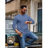 image:imageCOOFANDY Mens Long Sleeve TShirt Cotton Blend T Shirts Casual Crew Neck Basic Tee Soft Classic Regular Fit TshirtsNavy