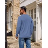 image:imageCOOFANDY Mens Long Sleeve TShirt Cotton Blend T Shirts Casual Crew Neck Basic Tee Soft Classic Regular Fit TshirtsNavy