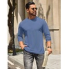 image:imageCOOFANDY Mens Long Sleeve TShirt Cotton Blend T Shirts Casual Crew Neck Basic Tee Soft Classic Regular Fit TshirtsNavy