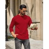 image:imageCOOFANDY Mens Long Sleeve TShirt Cotton Blend T Shirts Casual Crew Neck Basic Tee Soft Classic Regular Fit TshirtsRed