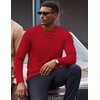 image:imageCOOFANDY Mens Long Sleeve TShirt Cotton Blend T Shirts Casual Crew Neck Basic Tee Soft Classic Regular Fit TshirtsRed