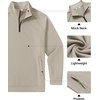 image:imageCOOFANDY Mens Quarter Zip Pullover Lightweight Mock Neck Polo SweatshirtCream