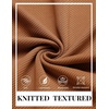 image:imageCOOFANDY Mens Quarter Zip Pullover Lightweight Mock Neck Polo SweatshirtLight Brown