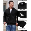 image:imageCOOFANDY Mens Zip Up Sweatshirt Lightweight Fleece Jacket Casual SweatersBlack