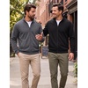 image:imageCOOFANDY Mens Zip Up Sweatshirt Lightweight Fleece Jacket Casual SweatersBlack