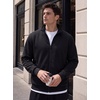 image:imageCOOFANDY Mens Zip Up Sweatshirt Lightweight Fleece Jacket Casual SweatersBlack