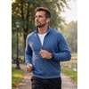 image:imageCOOFANDY Mens Zip Up Sweatshirt Lightweight Fleece Jacket Casual SweatersGrey Blue