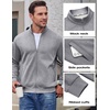 image:imageCOOFANDY Mens Zip Up Sweatshirt Lightweight Fleece Jacket Casual SweatersLight Grey
