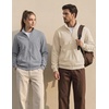image:imageCOOFANDY Mens Zip Up Sweatshirt Lightweight Fleece Jacket Casual SweatersLight Khaki
