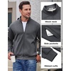 image:imageCOOFANDY Mens Zip Up Sweatshirt Lightweight Fleece Jacket Casual SweatersMedium Grey