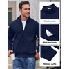 image:imageCOOFANDY Mens Zip Up Sweatshirt Lightweight Fleece Jacket Casual SweatersNavy Blue