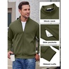 image:imageCOOFANDY Mens Zip Up Sweatshirt Lightweight Fleece Jacket Casual SweatersOlive Green
