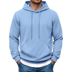 image:imageCOOFANDY Mens Hoodie Pullover Hooded Sweatshirt Casual Long Sleeve FashionLight Blue
