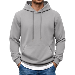image:imageCOOFANDY Mens Hoodie Pullover Hooded Sweatshirt Casual Long Sleeve FashionLight Gray