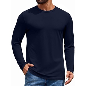 image:imageCOOFANDY Mens Long Sleeve TShirt Cotton Blend T Shirts Casual Crew Neck Basic Tee Soft Classic Regular Fit TshirtsBlue Violet