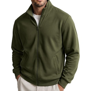 image:imageCOOFANDY Mens Zip Up Sweatshirt Lightweight Fleece Jacket Casual SweatersOlive Green