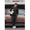 image:imageCOOFANDY 2 Piece Mens Tracksuits Set Cotton Long Sleeve Sweatsuit Pullover with Jogging Pants Casual Athletic OutfitsBlack