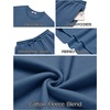image:imageCOOFANDY 2 Piece Mens Tracksuits Set Cotton Long Sleeve Sweatsuit Pullover with Jogging Pants Casual Athletic OutfitsGrey Blue