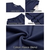 image:imageCOOFANDY 2 Piece Mens Tracksuits Set Cotton Long Sleeve Sweatsuit Pullover with Jogging Pants Casual Athletic OutfitsMidnight Blue