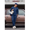 image:imageCOOFANDY 2 Piece Mens Tracksuits Set Cotton Long Sleeve Sweatsuit Pullover with Jogging Pants Casual Athletic OutfitsNavy Blue