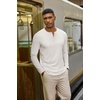 image:imageCOOFANDY Henley Shirts for Men Casual TShirts Henley Long Sleeve ShirtsAwhite