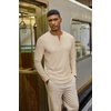 image:imageCOOFANDY Henley Shirts for Men Casual TShirts Henley Long Sleeve ShirtsLight Khaki