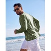 image:imageCOOFANDY Mens Long Sleeve TShirt Sun Protection Athletic Tee ShirtsAarmy Green 1pack