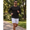 image:imageCOOFANDY Mens Long Sleeve TShirt Sun Protection Athletic Tee ShirtsAblack 1pack
