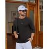 image:imageCOOFANDY Mens Long Sleeve TShirt Sun Protection Athletic Tee ShirtsAblack 1pack