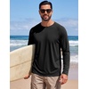 image:imageCOOFANDY Mens Long Sleeve TShirt Sun Protection Athletic Tee ShirtsAblack 1pack