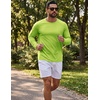 image:imageCOOFANDY Mens Long Sleeve TShirt Sun Protection Athletic Tee ShirtsAbright Green 1pack
