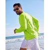 image:imageCOOFANDY Mens Long Sleeve TShirt Sun Protection Athletic Tee ShirtsAbright Green 1pack