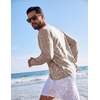 image:imageCOOFANDY Mens Long Sleeve TShirt Sun Protection Athletic Tee ShirtsAkhaki 1pack