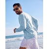 image:imageCOOFANDY Mens Long Sleeve TShirt Sun Protection Athletic Tee ShirtsAlight Blue 1pack