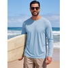 image:imageCOOFANDY Mens Long Sleeve TShirt Sun Protection Athletic Tee ShirtsAlight Blue 1pack