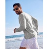 image:imageCOOFANDY Mens Long Sleeve TShirt Sun Protection Athletic Tee ShirtsAlight Grey 1pack