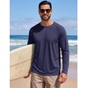 image:imageCOOFANDY Mens Long Sleeve TShirt Sun Protection Athletic Tee ShirtsAnavy Blue 1pack