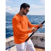 image:imageCOOFANDY Mens Long Sleeve TShirt Sun Protection Athletic Tee ShirtsAorange 1pack