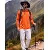 image:imageCOOFANDY Mens Long Sleeve TShirt Sun Protection Athletic Tee ShirtsAorange 1pack