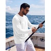 image:imageCOOFANDY Mens Long Sleeve TShirt Sun Protection Athletic Tee ShirtsAwhite 1pack