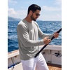 image:imageCOOFANDY Mens Long Sleeve TShirt Sun Protection Athletic Tee ShirtsC BlackNavy BlueLight Grey 3 Pack