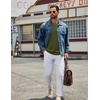 image:imageCOOFANDY Mens Long Sleeve Tee Shirts Crew Neck Cotton TShirt Casual ShirtsArmy Green