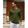 image:imageCOOFANDY Mens Long Sleeve Tee Shirts Crew Neck Cotton TShirt Casual ShirtsArmy Green