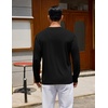image:imageCOOFANDY Mens Long Sleeve Tee Shirts Crew Neck Cotton TShirt Casual ShirtsBlack