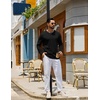 image:imageCOOFANDY Mens Long Sleeve Tee Shirts Crew Neck Cotton TShirt Casual ShirtsBlack