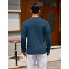 image:imageCOOFANDY Mens Long Sleeve Tee Shirts Crew Neck Cotton TShirt Casual ShirtsBlue
