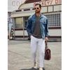 image:imageCOOFANDY Mens Long Sleeve Tee Shirts Crew Neck Cotton TShirt Casual ShirtsDark Grey